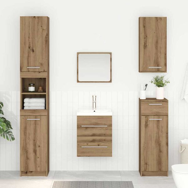 vidaXL Mueble de lavabo con caj&oacute;n Roble artesanal 38,5 x 41 x 48 cm