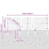 vidaXL Valla con Poste Gris 0,4 x 25 m Acero y PVC