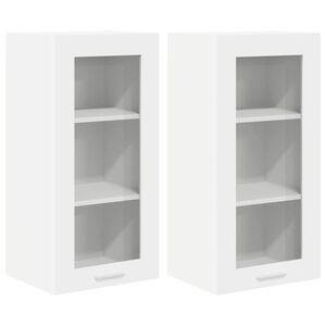 vidaXL Mueble colgante 2 pcs 40 x 31 x 80 cm Madera de ingenier&iacute;a
