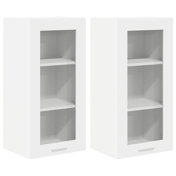 vidaXL Mueble colgante 2 pcs 40 x 31 x 80 cm Madera de ingenier&iacute;a