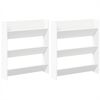 vidaXL Zapateros de pared 2 uds madera contrachapada blanco 80x18x90cm
