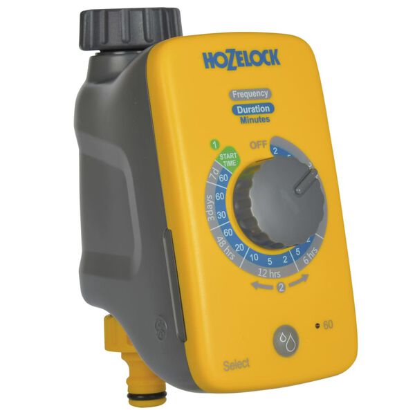 Hozelock Temporizador de riego Select amarillo y gris