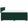 vidaXL Cama box spring con colch&oacute;n terciopelo verde oscuro 200x200 cm