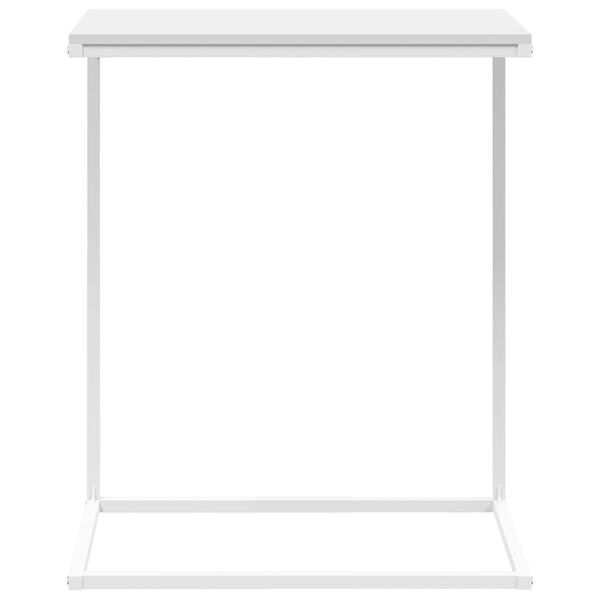 vidaXL Mesa auxiliar de madera contrachapada blanco 55x35x66 cm