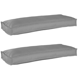 vidaXL Juego de Cojines para Palets 2 pcs Gris 100 x 40 x 8 cm