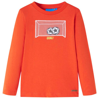 Camiseta infantil de manga larga naranja brillante 92