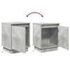 vidaXL Armario de Noche 2 pcs Gris Concreto 39 x 34,5 x 50 cm