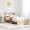 vidaXL Estructura de cama con cabecero madera maciza pino 90x190 cm
