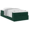 vidaXL Estructura de cama otomana colch&oacute;n terciopelo verde oscuro