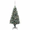 vidaXL &Aacute;rbol de Navidad helado con LEDs, bolas y pi&ntilde;as 180 cm