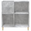 vidaXL Mueble discos madera contrachapada gris hormig&oacute;n 84,5x38x89 cm