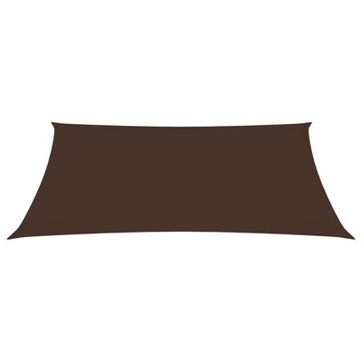 vidaXL Toldo de vela rectangular de tela oxford marrón 4x5 m
