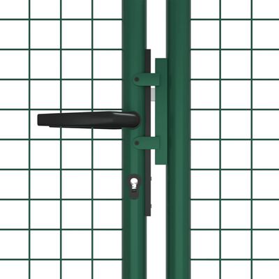 vidaXL Puerta de malla para jardín de acero verde 400x125 cm