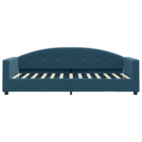 vidaXL Sof&aacute; cama con colch&oacute;n terciopelo azul 90x200 cm