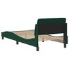 vidaXL Estructura de cama Dover terciopelo verde oscuro 80x200cm