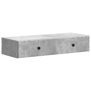 vidaXL Mesa Lateral Montada en la Pared Gris Hormig&oacute;n