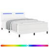 vidaXL Cama tipo Box Spring con tiras LED 160 x 200 cm Cuero sint&eacute;tico