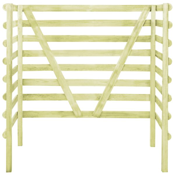 vidaXL Cobertizo doble basura 140x80x150 cm madera pino impregnada