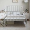 vidaXL Estructura cama sin colchón con estribo metal blanco 100x190 cm
