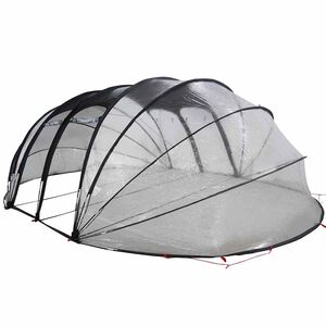 vidaXL Tienda de piscina tipo c&uacute;pula Transparente 538 x 440 x 204 cm