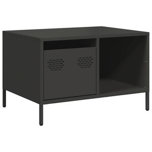 vidaXL Mesa de centro acero laminado en fr&iacute;o negro 68,5x50x43,5 cm
