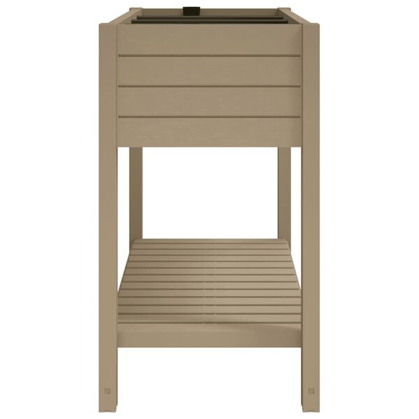 vidaXL Jardinera alta polipropileno marrón claro 110x45x79 cm