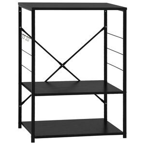vidaXL Armario para microondas madera ingenier&iacute;a negro 60x39,6x79,5 cm
