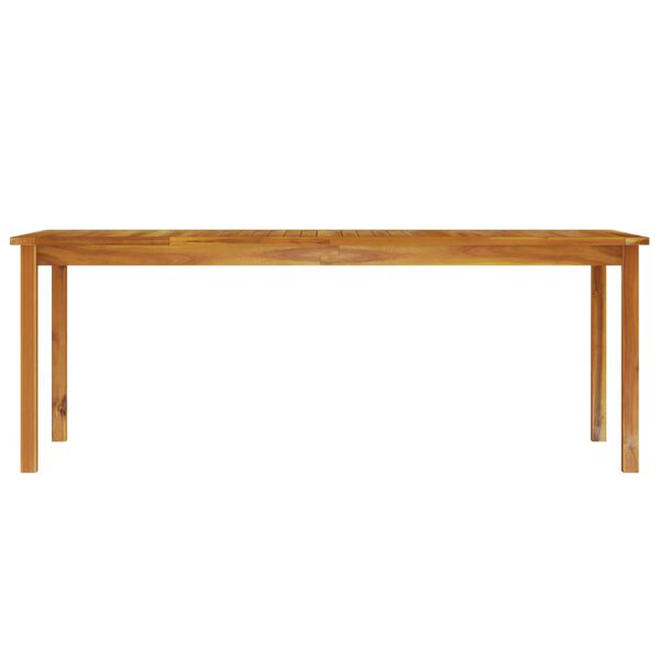 vidaXL Mesa de jardín de madera maciza de acacia 200x100x74 cm