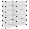 vidaXL Zapatero PP transparente 84x32x88,5 cm