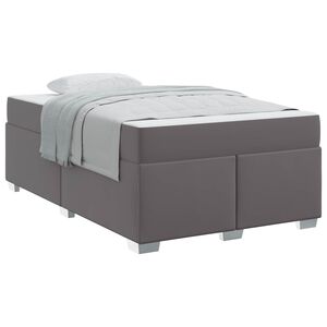 vidaXL Estructura de cama con colch&oacute;n Gris 120 x 200 cm tela