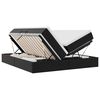 vidaXL Cama con almacenamiento y colch&oacute;n Negro 200 x 200 cm