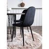 Venture Home Sillas de comedor 2 unidades Polar terciopelo negro