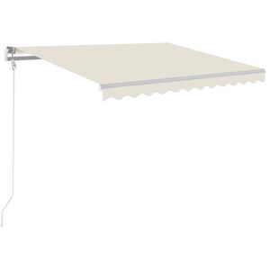 vidaXL Toldo autom&aacute;tico con LED y sensor de viento crema 350x250 cm