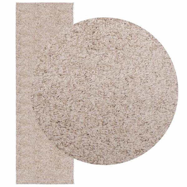 vidaXL Alfombra peluda de pelo largo moderna PAMPLONA beige 80x250 cm