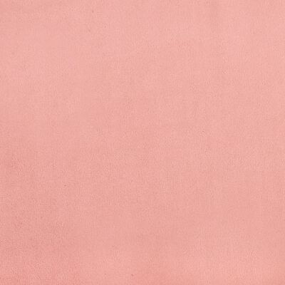 vidaXL Colchón de muelles ensacados terciopelo rosa 100x200x20 cm