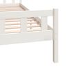 vidaXL Estructura de cama sin colch&oacute;n madera maciza blanco 160x200 cm