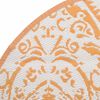 vidaXL Alfombra de exterior ARAKIL naranja y blanca &Oslash;200 cm PP