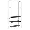 vidaXL Perchero para ropa Roble Negro 77 x 30 x 171 cm