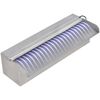 vidaXL Fuente cascada rectangular LED piscina acero inoxidable 30 cm