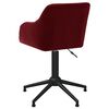 vidaXL Sillas de comedor giratorias 4 unidades tela rojo vino tinto