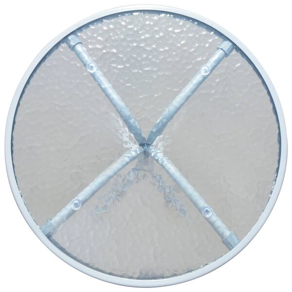 vidaXL Mesa de jardín bistro de acero gris 50x71 cm