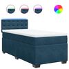 vidaXL Cama box spring con colch&oacute;n terciopelo azul 90x190 cm