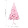 vidaXL Árbol de Navidad preiluminado con luces y bolas rosa 210 cm