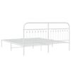 vidaXL Estructura cama sin colch&oacute;n con cabecero metal blanco 183x213cm