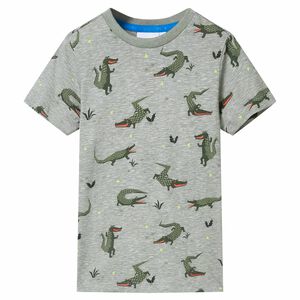 Camiseta de ni&ntilde;os caqui claro melange 140