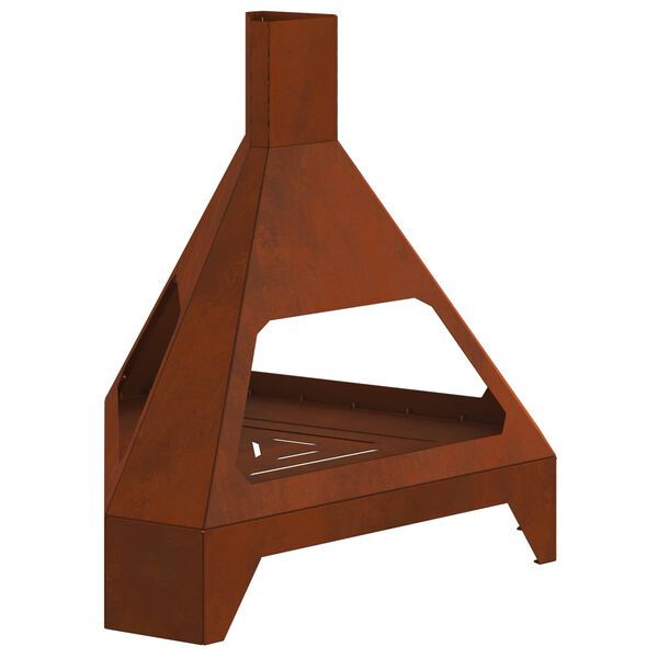 vidaXL Hoguera Marr&oacute;n 50 x 43 x 52 cm Acero autopatinable