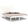 vidaXL Estructura de cama sin colch&oacute;n madera de pino blanca 120x200 cm