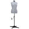vidaXL Maniqu&iacute; de sastre ajustable mujer gris talla M 40-46