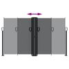 vidaXL Toldo lateral retr&aacute;ctil negro 140x1200 cm