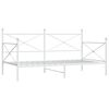 vidaXL Div&aacute;n sin colch&oacute;n blanco 100x200 cm acero